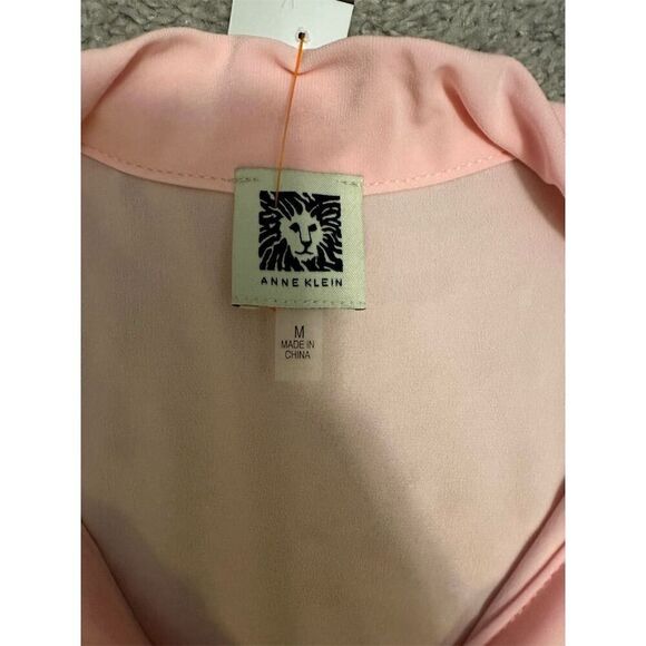 Anne Klein Women's Sleeveless V-Neck Blouse Pink Size M - Picture 5 of 10